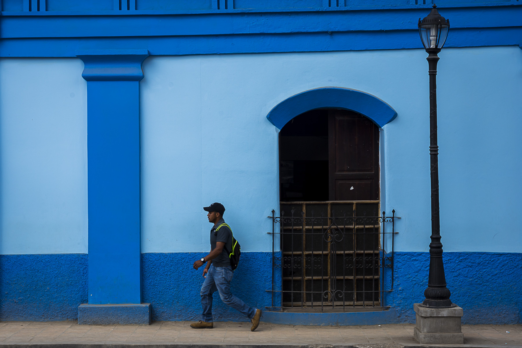 man walking Comayagua Honduras 