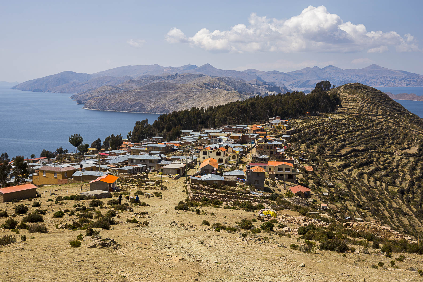 landscape view Bolivia Isla del sol