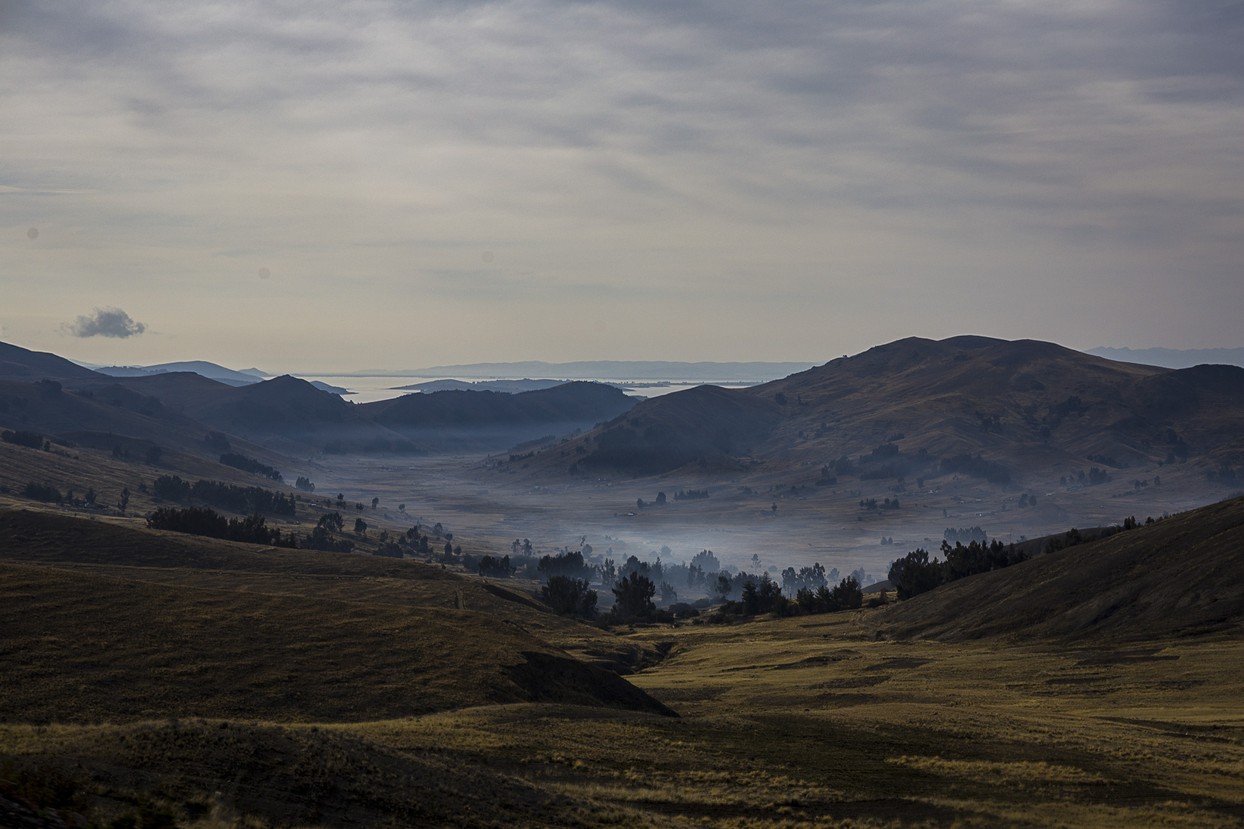 landscape Bolivia fog